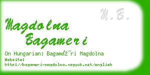 magdolna bagameri business card